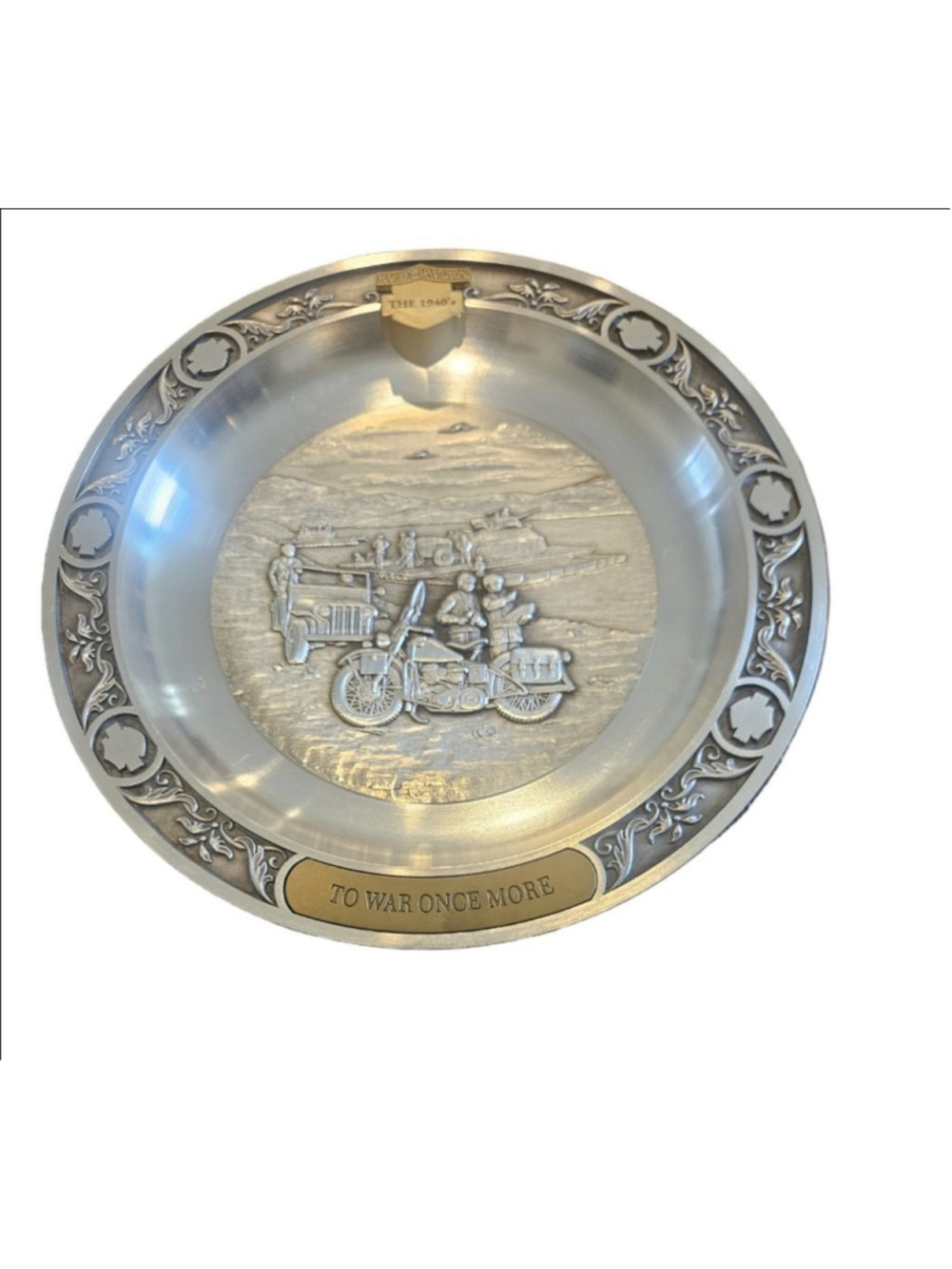 Harley-Davidson 1997 Limited Edition "To War Once More" Pewter Collector Plate